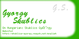 gyorgy skublics business card